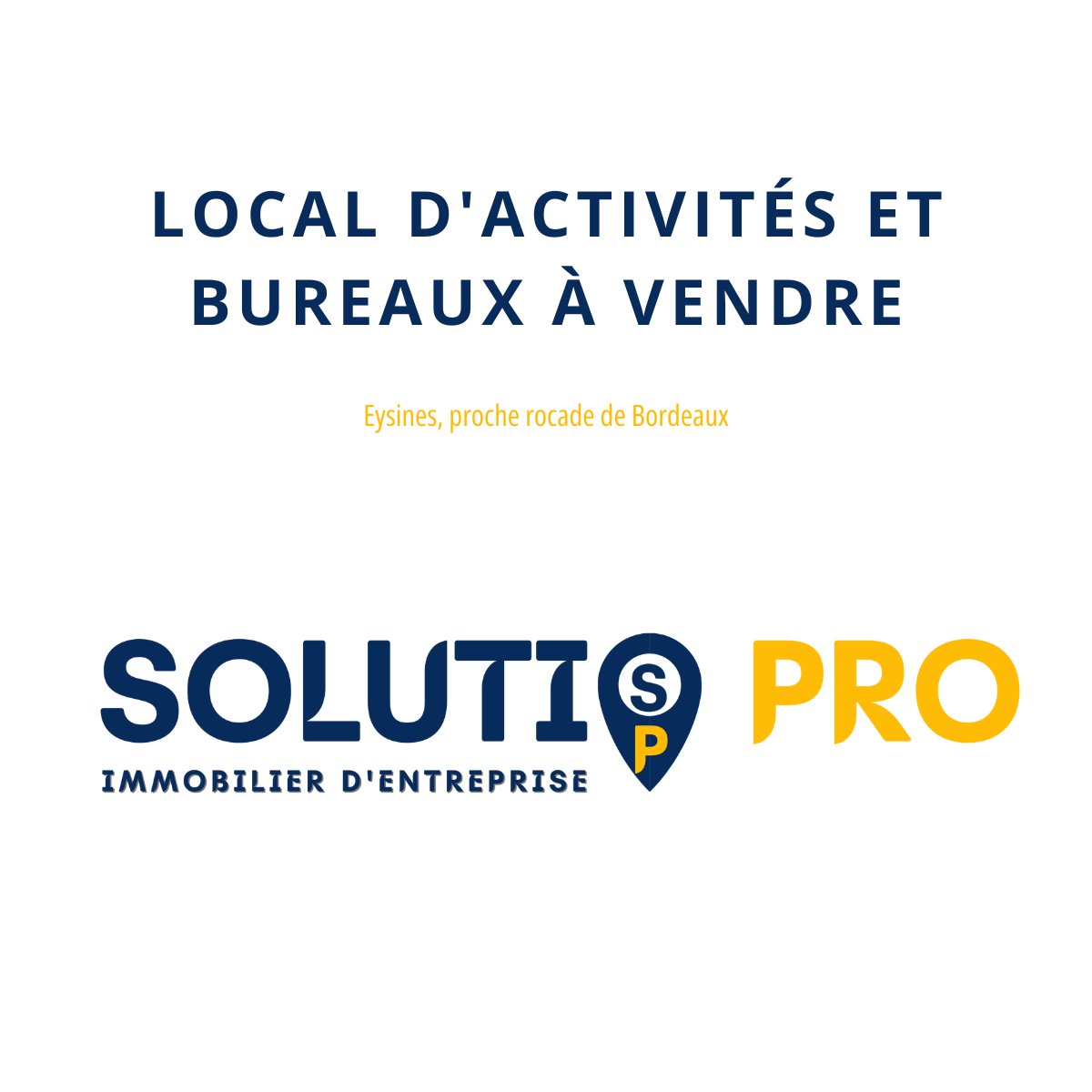 hdgdev's tweet image. [𝗔𝗡𝗡𝗢𝗡𝗖𝗘 𝗣𝗔𝗥𝗧𝗘𝗡𝗔𝗜𝗥𝗘] Local d'activités et bureaux à vendre - Eysines, proche rocade de Bordeaux 📍

Contact : SolutioPro / 05 33 03 10 38