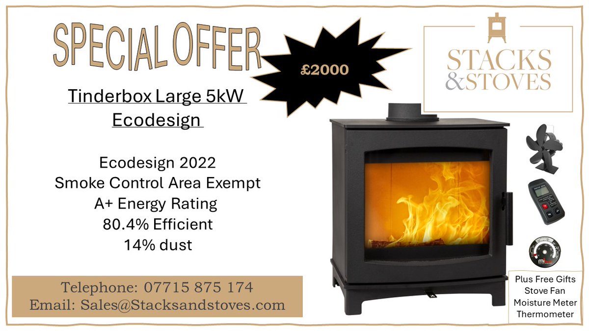 StacksStoves's tweet image. Grab a deal, offers only open until stock runs out. Chimney sweep / stove installation, book a quote/sweep slot now.
