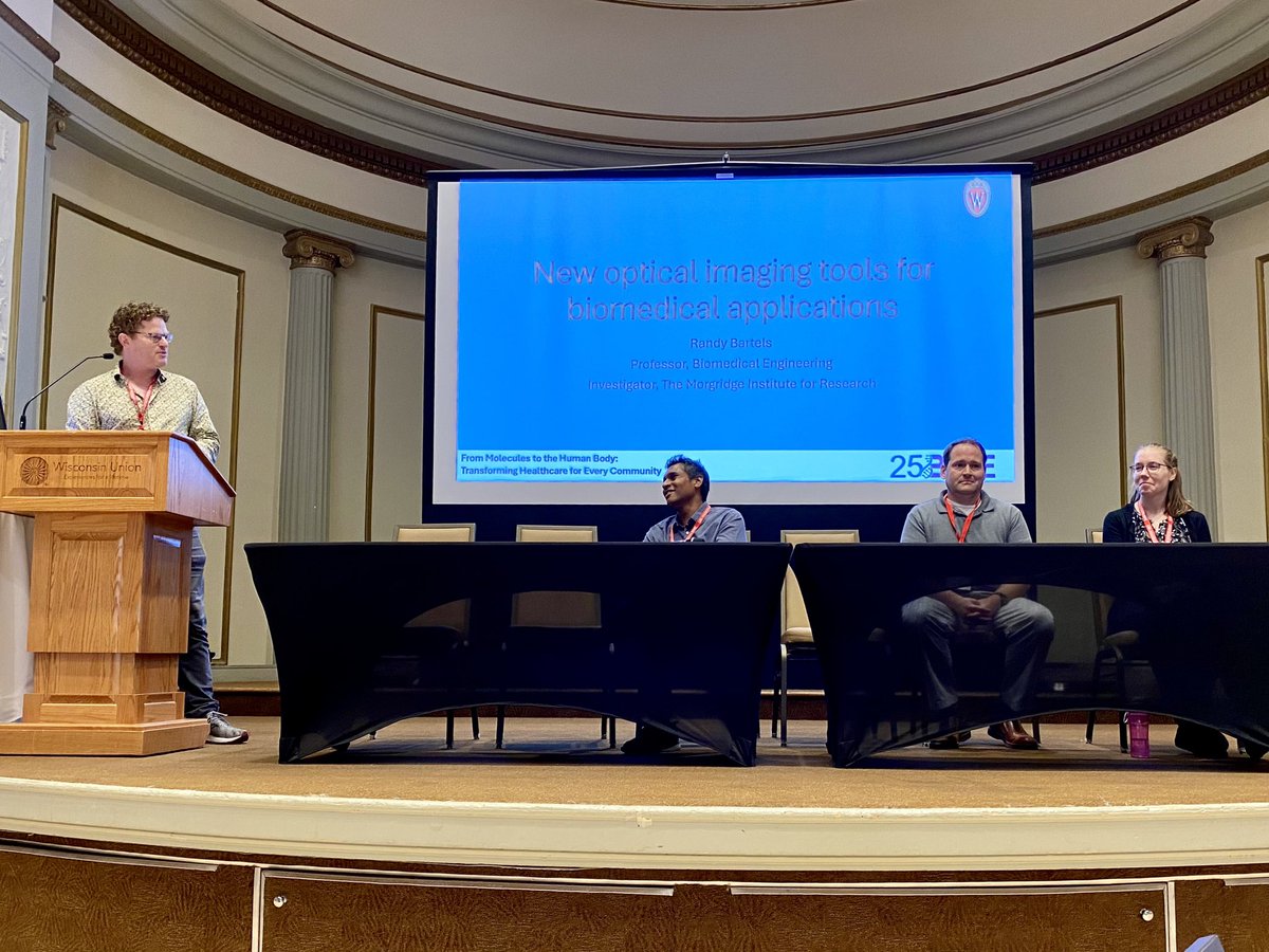 UW-Madison BME (@uwmadison_bme) on Twitter photo Our final session of the day features professors Kris Saha, Kip Ludwig, Randy Bartels & Colleen Witzenburg discussing how their research transforms healthcare in our community. #UWBME25
<a href="/sahakris/">Krishanu Saha</a> <a href="/CVBiomech_Witz/">Cardiovascular Biomechanics Lab</a> Our final session of the day features professors Kris Saha, Kip Ludwig, Randy Bartels & Colleen Witzenburg discussing how their research transforms healthcare in our community. #UWBME25
<a href="/sahakris/">Krishanu Saha</a> <a href="/CVBiomech_Witz/">Cardiovascular Biomechanics Lab</a>