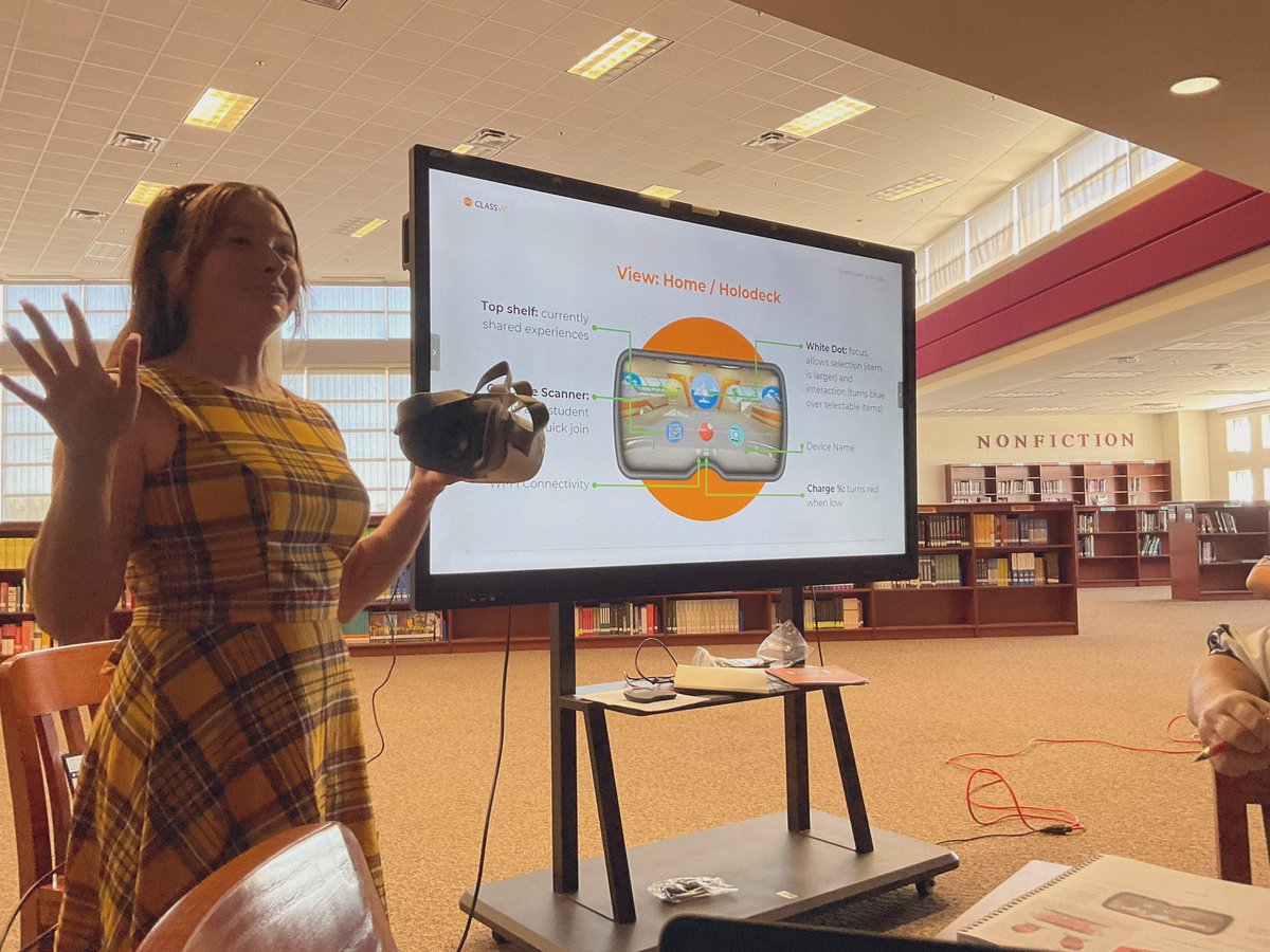 BushES_Library's tweet image. Loving this VR training today! So many possibilities for immersive learning experiences. Can’t wait to share with our students!! @DISD_Libraries @ProjectReadDISD