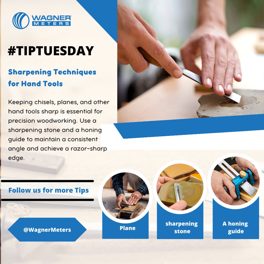 WagnerMeters's tweet image. Want to keep your woodworking cuts precise?

Be sure to keep your tools razor sharp. To do this, use a planer, a sharpening stone, and a honing guide.🔪

And keep your skills razor sharp too by following us for helpful tips!

#SharpTools #Planer #SharpeningStone #ToolCare