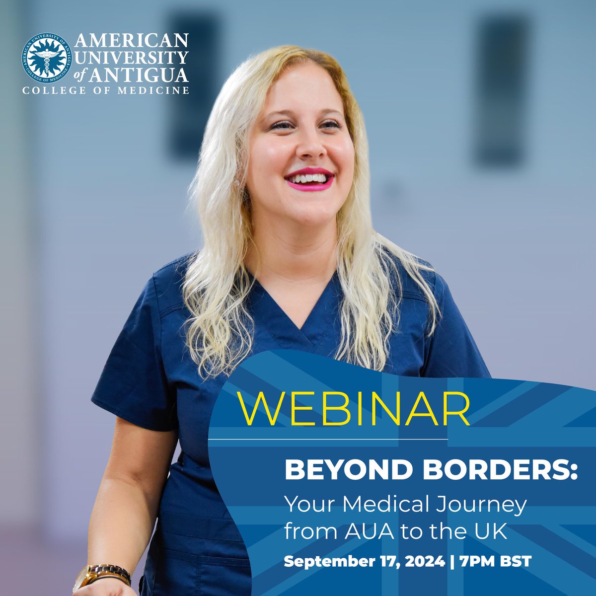 Are you an aspiring UK med student? Register today: bit.ly/3MGmHas for an insightful webinar where current AUA students share their experiences studying medicine abroad and the options availble to transfer to the UK through our partnership with Warwick Medical school.