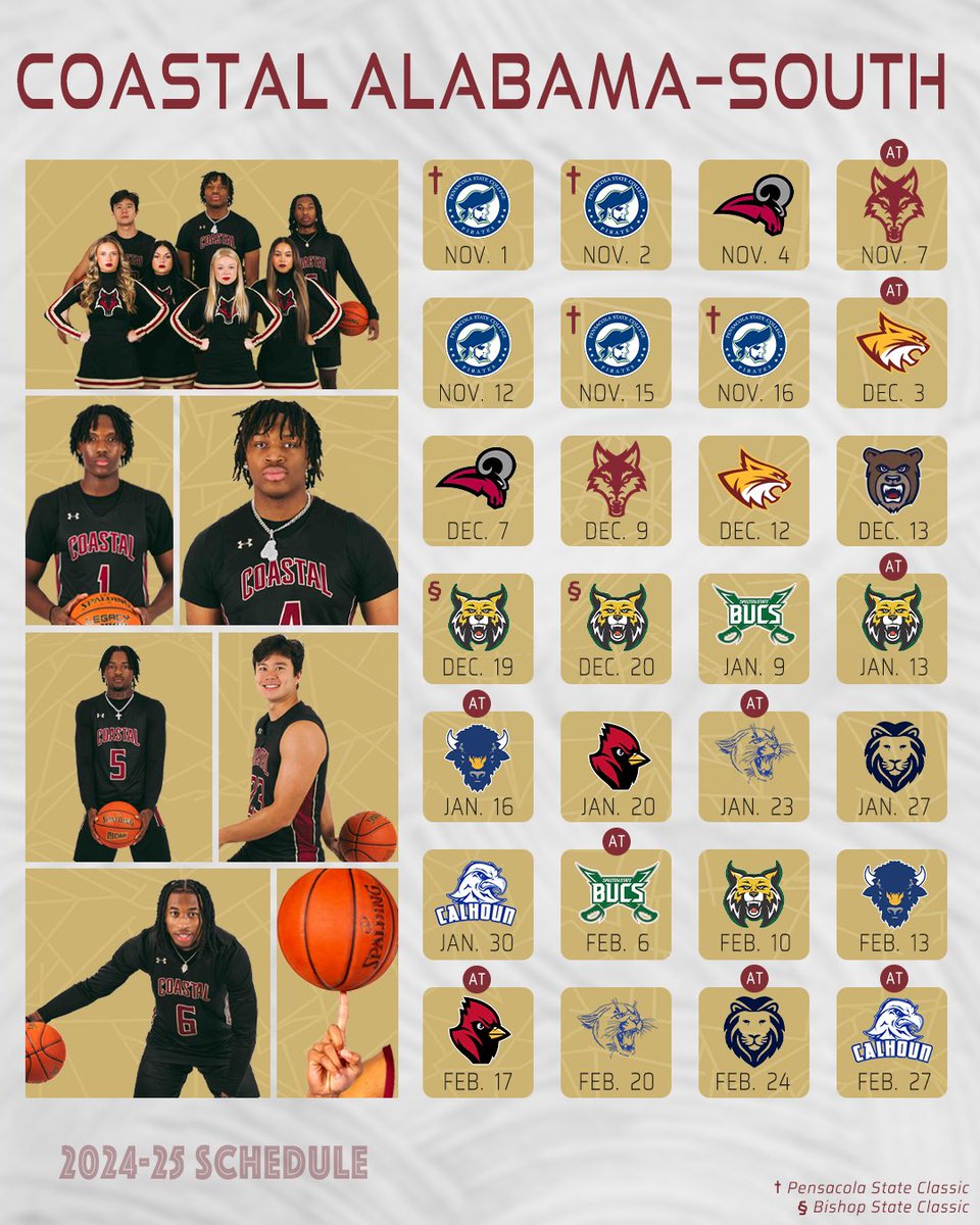 2️⃣0️⃣2️⃣4️⃣—2️⃣5️⃣ Season Schedule

🗓️🖊️

#ComeToTheCoast 🏝️