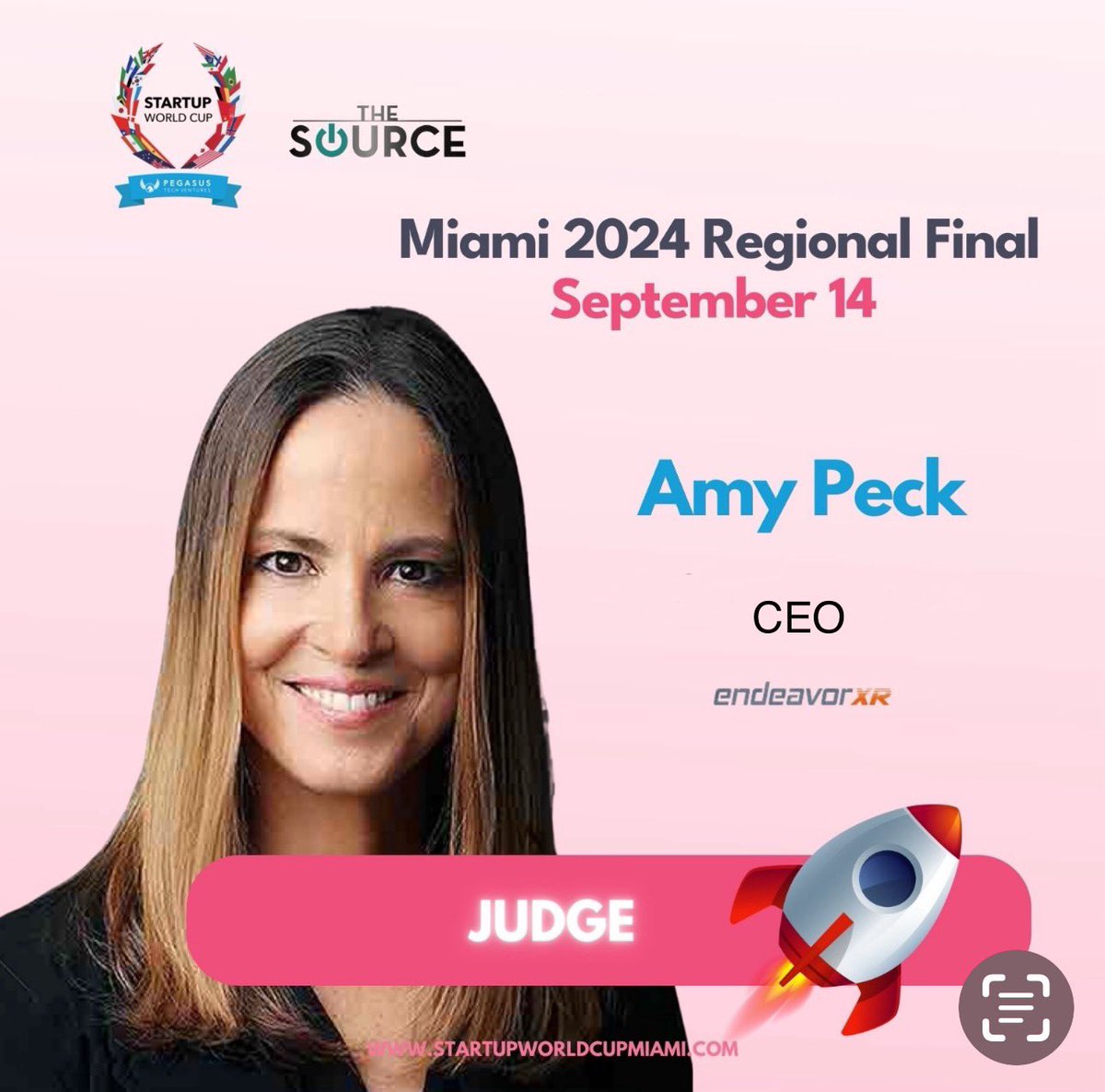 Amy Peck (@amypeckxr) on Twitter photo I’m excited to be a judge for Startup World Cup - Miami 2024 by <a href="/thesourcegroups/">The Source</a>
Join us at the Regional Final!
FREE Regional Final Event:
📅 September 14, 2024
📍 Adrienne Arsht Center
🕑 2:00p to 6:00p
#startupworldcupmiami #thesourcegroups
Register here: I’m excited to be a judge for Startup World Cup - Miami 2024 by <a href="/thesourcegroups/">The Source</a>
Join us at the Regional Final!
FREE Regional Final Event:
📅 September 14, 2024
📍 Adrienne Arsht Center
🕑 2:00p to 6:00p
#startupworldcupmiami #thesourcegroups
Register here: