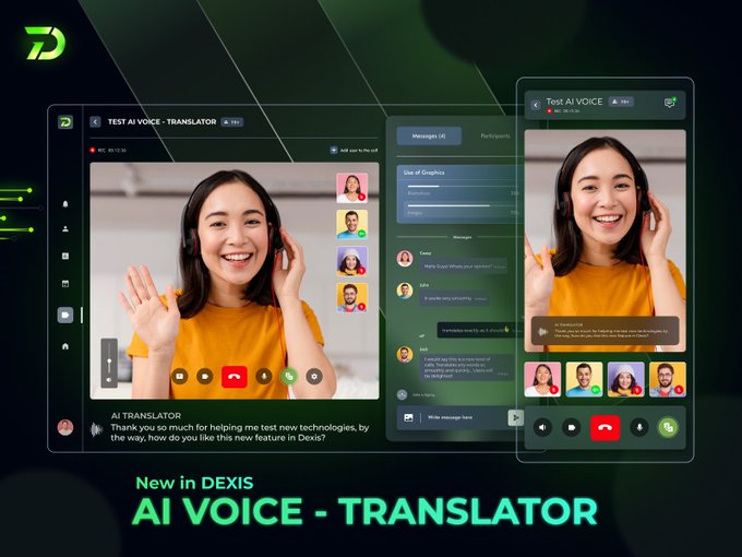 AppDexis's tweet image. 😃Exciting news for Dexis users!
 
Our latest update introduces amazing features:  Voice Calls and AI Voice Translator

Now you can make high-quality voice calls directly from the app.

AI Voice Translator
Break down language barriers with our advanced AI voice translator.
