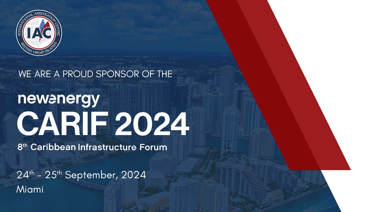The BVI IAC is proud to announce its sponsorship of the <a href="/newenergyevents/">New Energy Events</a> CARIF 2024:  8th Caribbean Infrastructure Forum. This prestigious event will take place on Sept. 24-25, 2024, in Miami.

To learn more, please visit: ow.ly/s5fl50TkvbF

#bviiac #CARIF