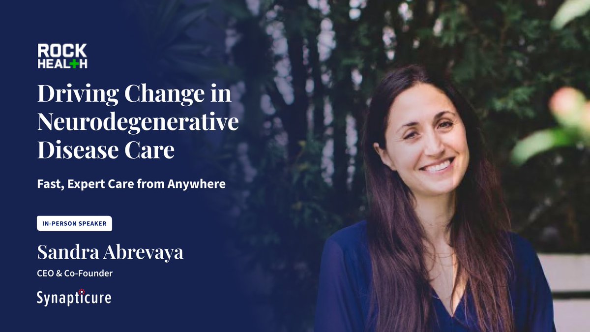Synapticure’s CEO, <a href="/sabrevaya/">Sandra Abrevaya</a>, will take the stage at the <a href="/Rock_Health/">Rock Health</a> Advisory Member Forum, where top healthcare innovators are redefining the future of care. She will explore how Synapticure is transforming neurodegenerative disease care through a virtual platform.