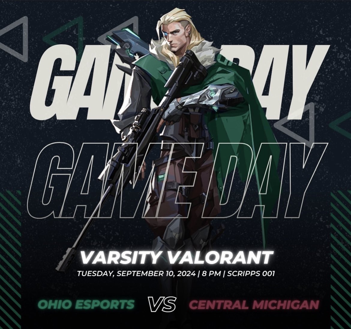 BobcatEsports's tweet photo. GAMEDAY🗣️🗣️🗣️

OHIO Valorant looking to bounce back against @cmichesports to earn their first win of the season TONIGHT at 8pm in the esports arena and on twitch😸

https://t.co/CfnRUkMJyi

(You get an extra hour in the arena for coming in person) https://t.co/ilticJ59bi