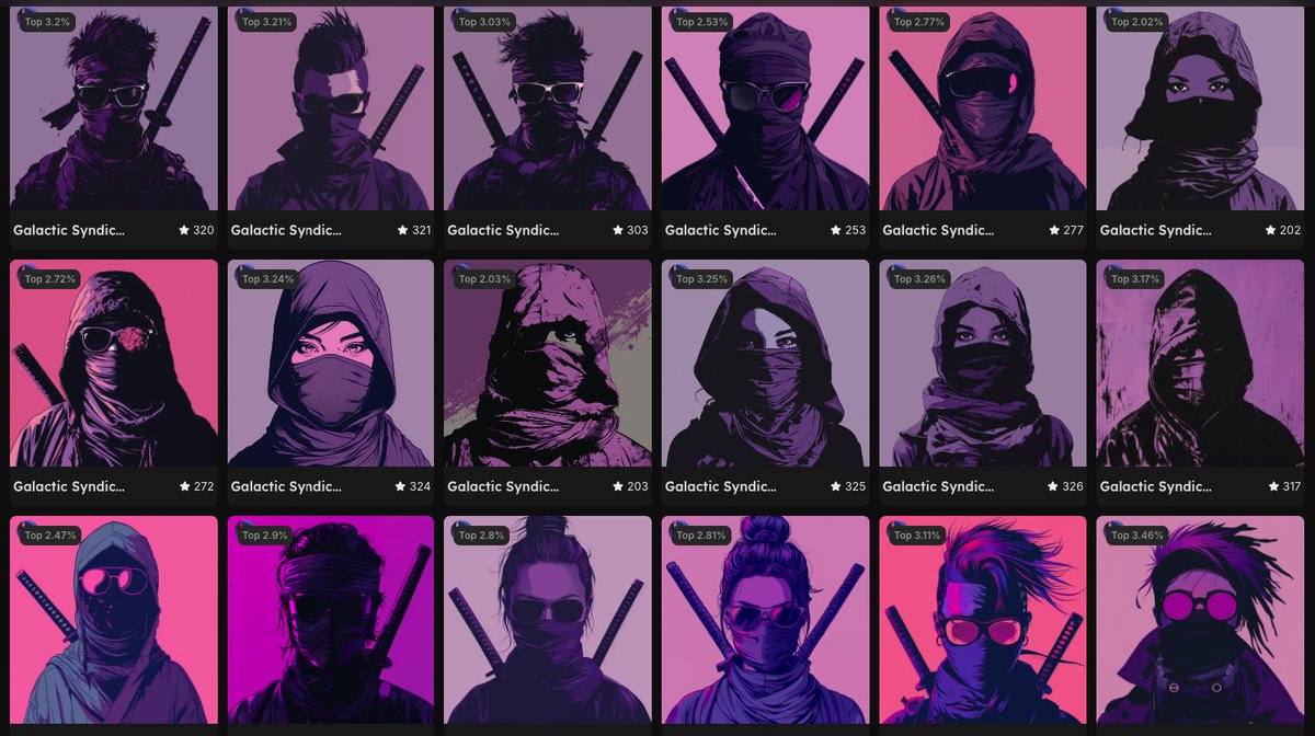 Shade_Protocol's tweet photo. Here’s a tweet you can post:
🚨 The @GalacticSynd mint is live, and they've included Shade in the collection traits! Check out these rare Shade NFTs 👇
https://t.co/Gux2GvV5ML
@Galactic_Mining @BackBone_Labs #NFT #Mint #Shade #GalacticSynd https://t.co/saJ1RsnZ4h