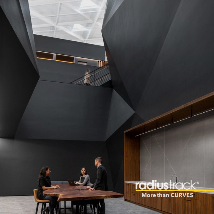 RadiusTrack's tweet image. More than CURVES!
Faceted surfaces can be as challenging as curved surfaces.  Details matter and so do the components and framing sense that achieve these beautiful results.  
J&J Acoustics |  Devcon  |  Gensler  |  Nvidia
CURVES AND MORE at RadiusTrack.com
#SharpDesign