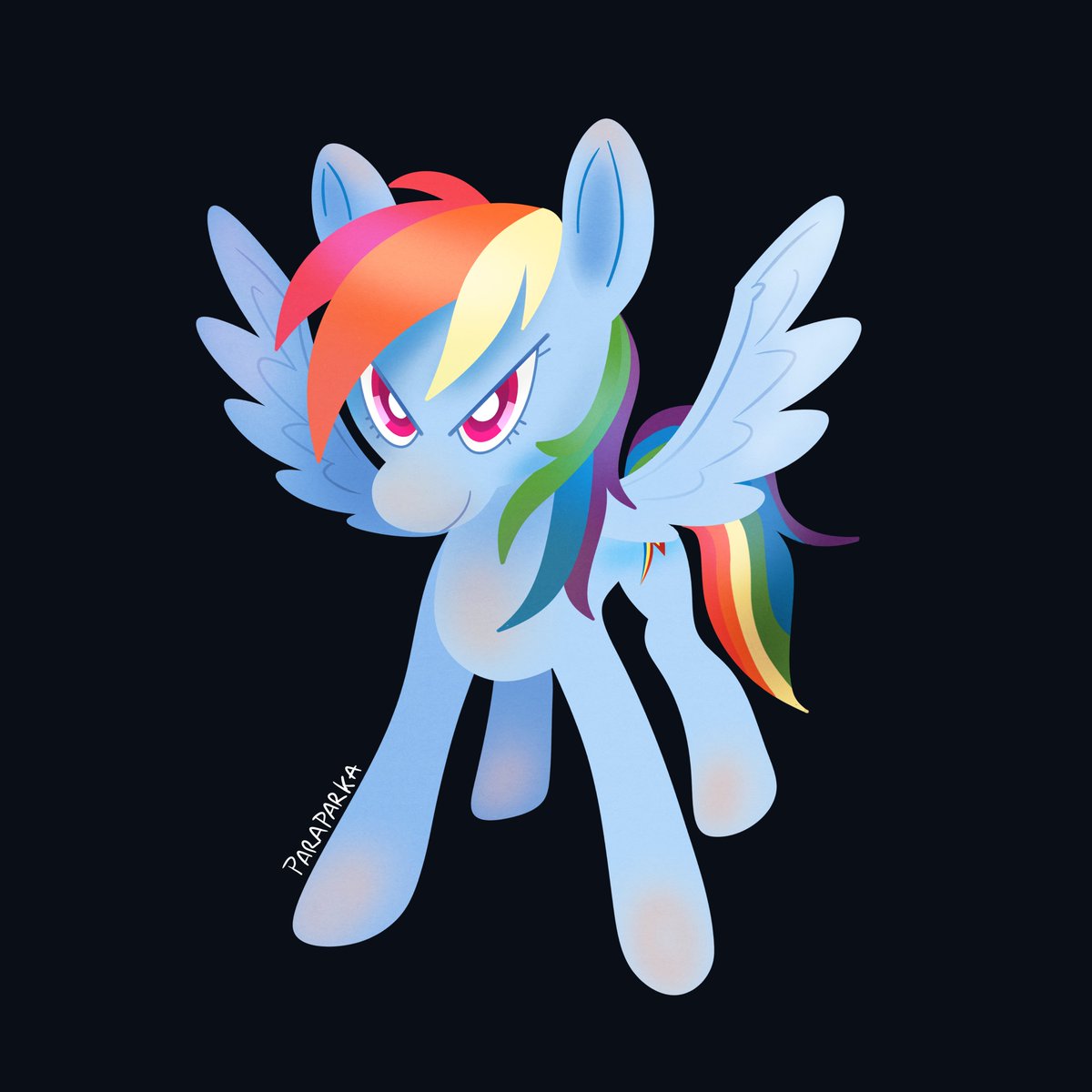 paraparkaWorks's tweet photo. fanart of Rainbow Dash the speedy horse
#RainbowDash https://t.co/OLUBvivtH5