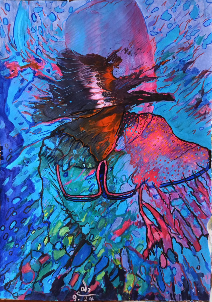 Acrylic on Canson
 53.2cm * 38.2cm
 2024 #yemen