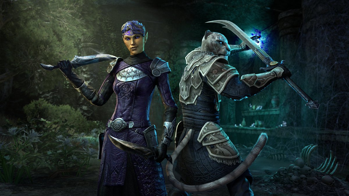 TESOnline's tweet photo. Meet ESO's two newest Companions, ready to aid you across Tamriel: Tanlorin and Zerith-Var!

Both will be available when Update 44 launches, either in the Crown Store or included with an ESO Plus membership. https://t.co/NBU9rTm3PJ