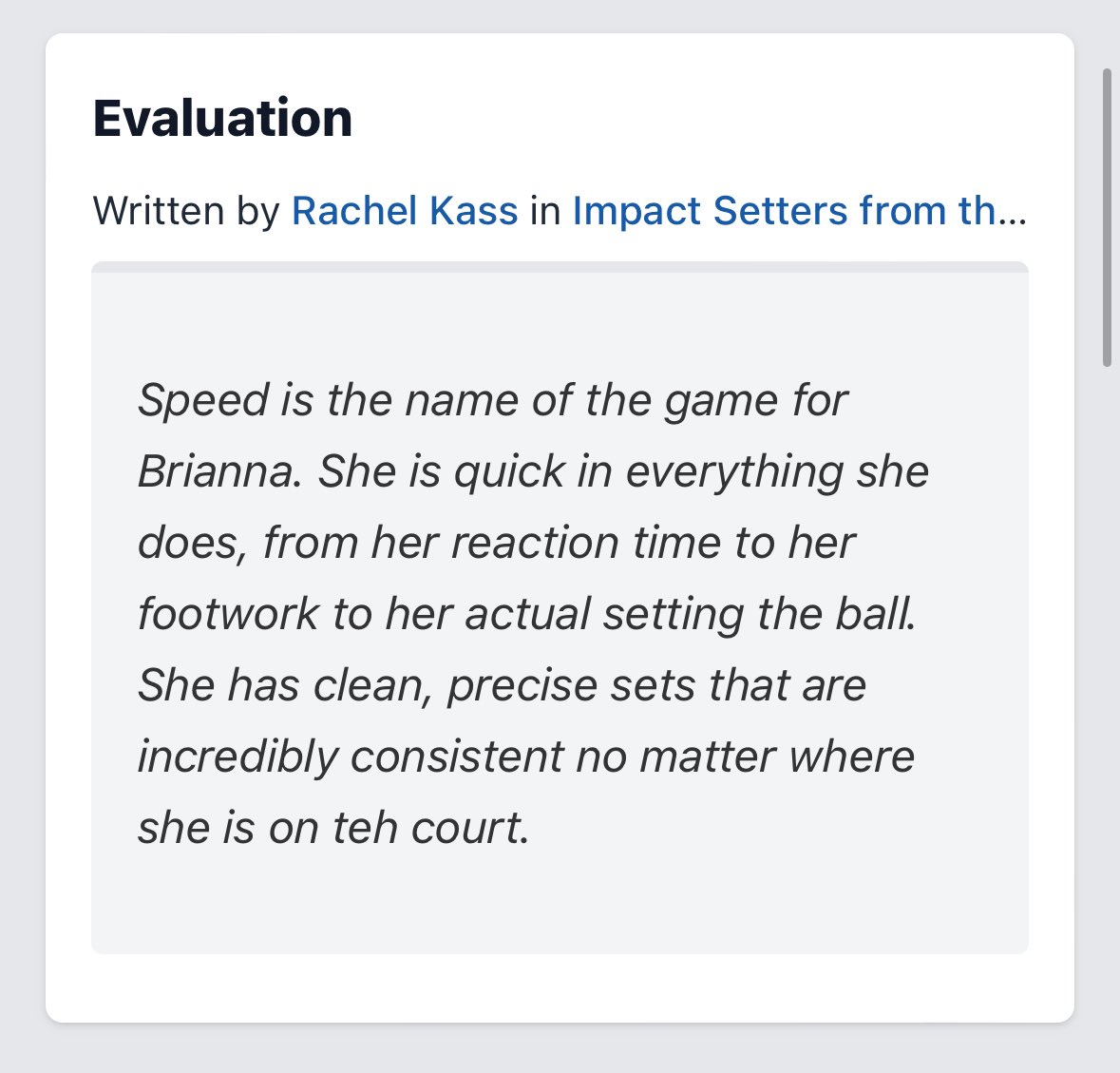 Brianna Dale (@briannadale_vb) on Twitter photo Thank you <a href="/PrepDig/">Prep Dig 🏐</a> and <a href="/prepdigil/">Prep Dig Illinois</a> for evaluating and including me in the Impact Setters from the Illinois Stock Up Showcase prepdig.com/2024/08/impact…
#volleyball #womensvolleyball #prepdig #prepdigil #2026 #uncommitted Thank you <a href="/PrepDig/">Prep Dig 🏐</a> and <a href="/prepdigil/">Prep Dig Illinois</a> for evaluating and including me in the Impact Setters from the Illinois Stock Up Showcase prepdig.com/2024/08/impact…
#volleyball #womensvolleyball #prepdig #prepdigil #2026 #uncommitted