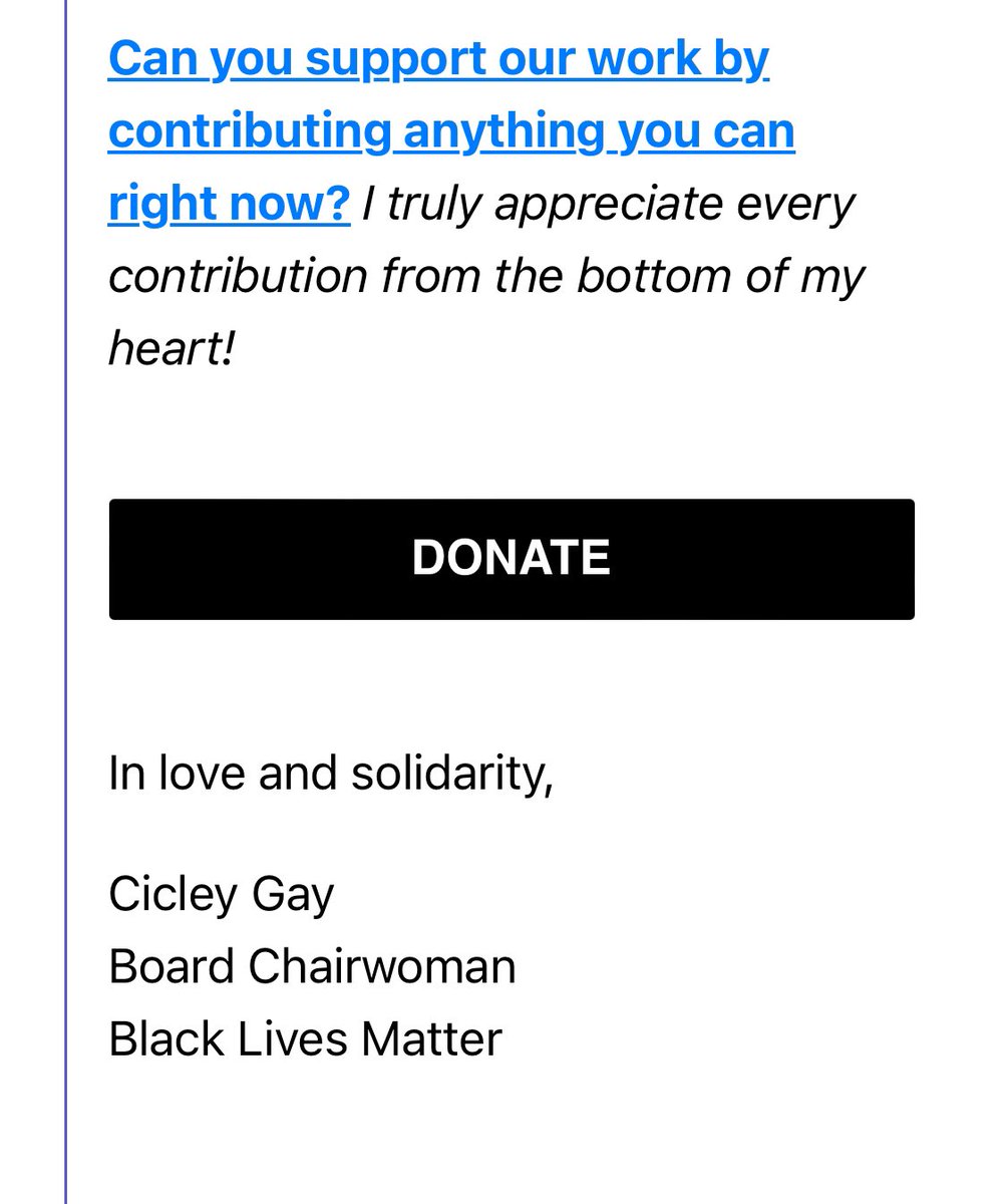 BLM Grassroots (@blmgrassroots) on Twitter photo You might have received this email from the thief in charge of <a href="/Blklivesmatter/">Black Lives Matter (BLM)</a>, who stole the movement’s money, platforms and good name.
We didn’t donate so <a href="/Cicley_Gay/">Cicley Gay</a> could vacation on Martha’s Vineyard, did you?
If you’re as outraged as we are:
1. DROP a comment on their page You might have received this email from the thief in charge of <a href="/Blklivesmatter/">Black Lives Matter (BLM)</a>, who stole the movement’s money, platforms and good name.
We didn’t donate so <a href="/Cicley_Gay/">Cicley Gay</a> could vacation on Martha’s Vineyard, did you?
If you’re as outraged as we are:
1. DROP a comment on their page