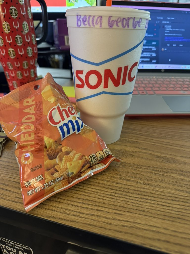 So thankful for our <a href="/TISDTJHS/">Tomball Junior High</a> PTO! We got room service with a snack &amp; sonic drink!!!! 🥤
