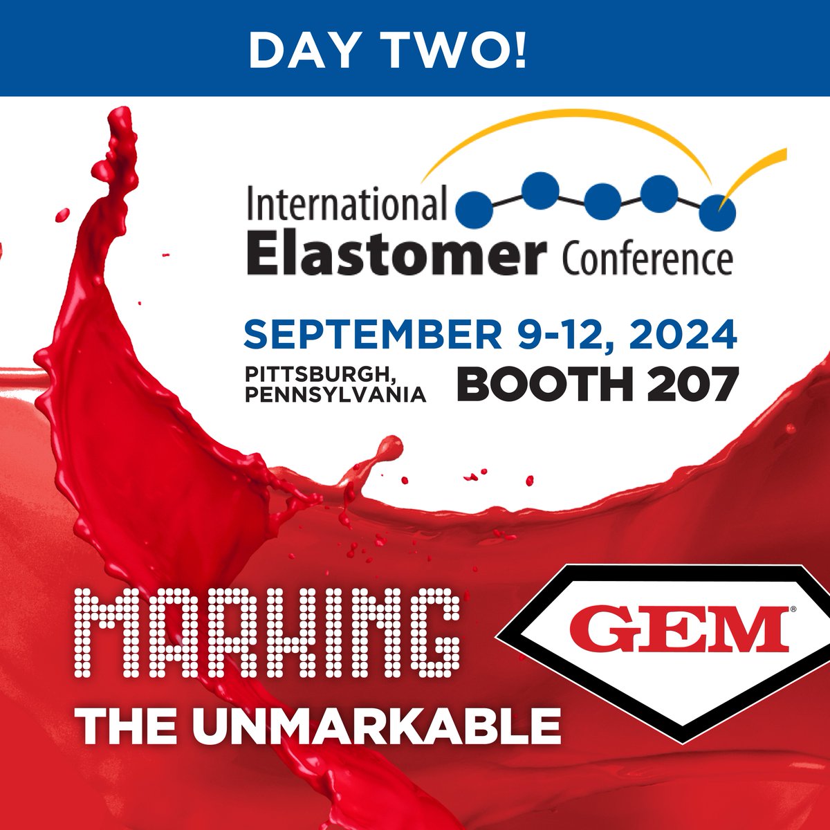 GemGravure's tweet image. Come see us at Booth 207, at IEC 2024!

#GemGravure #inkmarking #markingandcoding #IEC #IEC2024