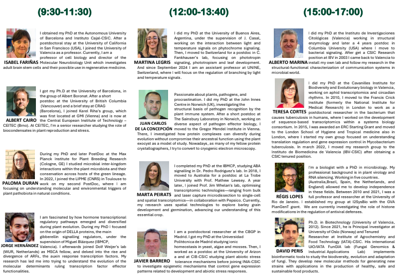 IBMCP's tweet photo. @IsabelFarinas @AlbertoMarina14 También tendremos a 3 jóvenes investigadores independientes de institutos valencianos:
🔹 Teresa Cortés (IBV)
🔹 @RegisLCorrea  (@i2sysbio)
🔹 David Peris (@iata_csic)

Un programa completo, que atrae a investigadores internacionales y fomenta la colaboración entre investigadores https://t.co/6sVlhOiBTi
