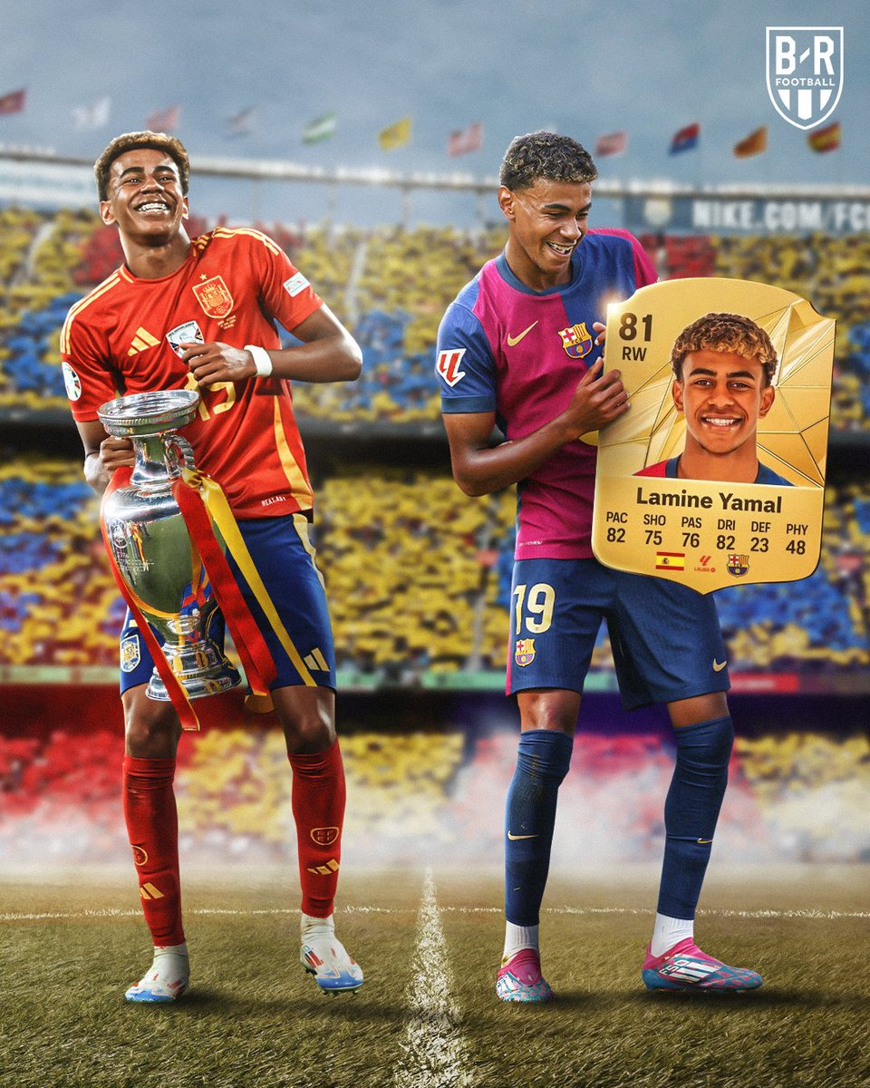 brfootball's tweet photo. Lamine Yamal gets his first-ever EAFC card—what a year he's having 🌟 https://t.co/cB77rsSOKR