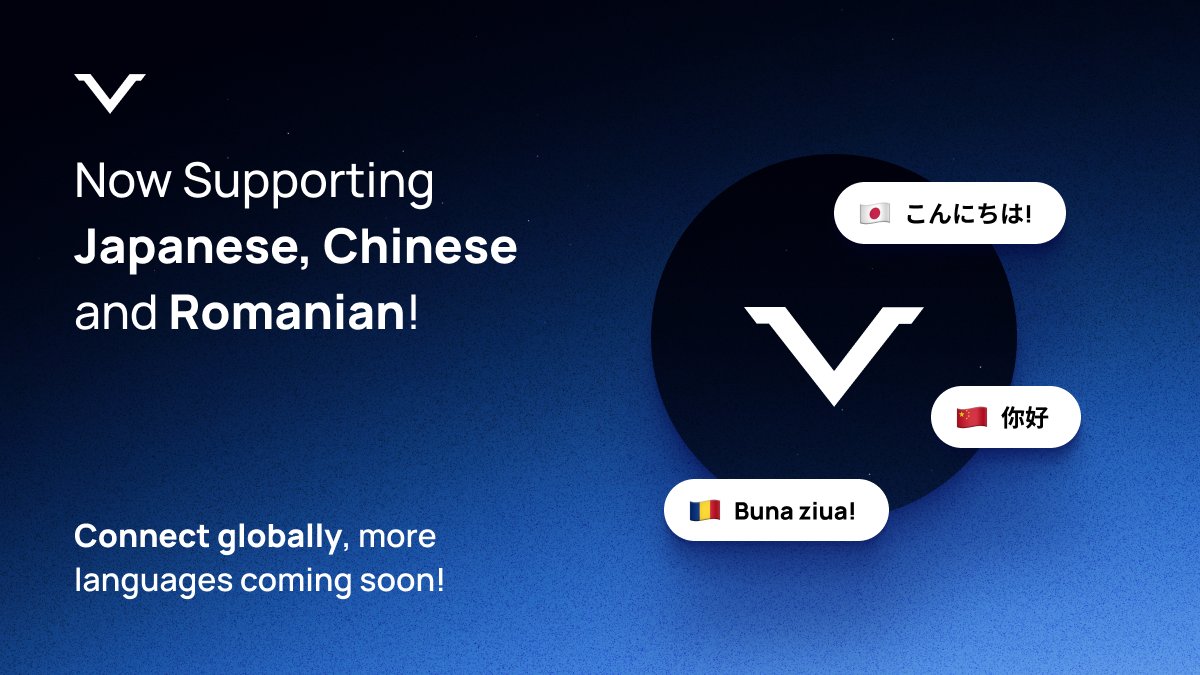 vesprwallet's tweet image. We’re excited to announce our app now supports:
🇨🇳 Chinese 
🇯🇵 Japanese 
🇷🇴 Romanian

We are making it easier for our global community to connect. More languages coming soon! 🌐

❓Which language should we add next? Let us know!