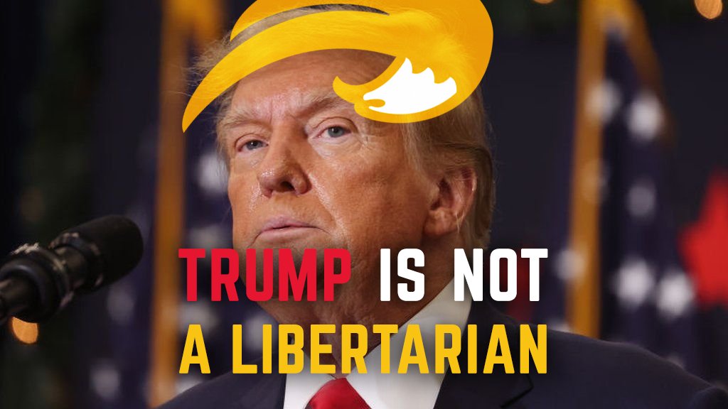 KeithForLiberty's tweet photo. Trump is not fiscally libertarian: he increased the debt by 7.8 trillion after promising to eliminate it.

Trump is not anti-war: he massively ramped up bombs and drone strikes while eliminating accountability.

Trump is not remotely socially libertarian.

Trump is a statist. https://t.co/GW3BemxYmN