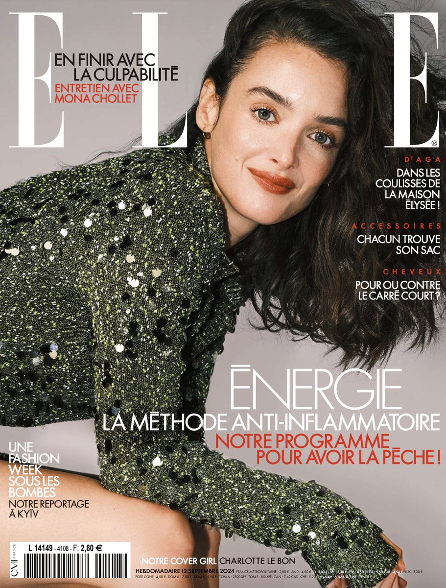 Votre magazine ELLE avec Charlotte Le Bon sera disponible le 12 septembre en kiosques.

Reportage : Ukraine, la fashion week et la guerre
Bien-être : La nouvelle méthode anti-inflammatoire
Mode : Chacune cherche son sac

#ellefrance #ellemagazine #CharlotteLeBon #elleenkiosque