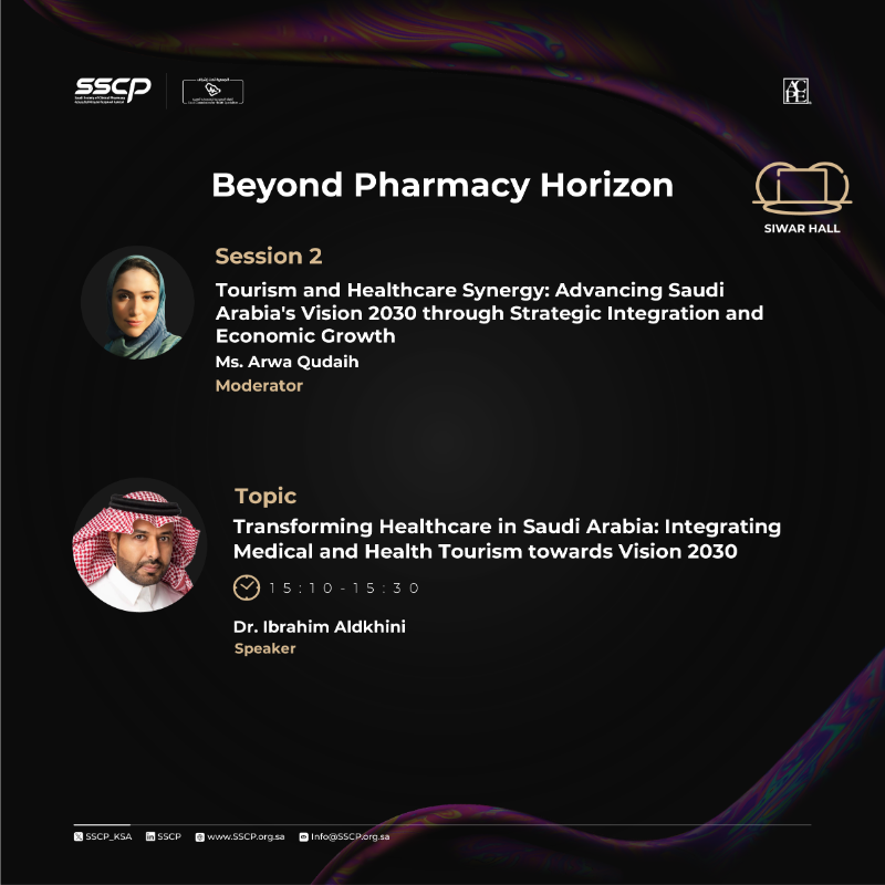 SSCP_KSA's tweet photo. Join us at the “Beyond Pharmacy Horizon” sessions.  Where you can broaden your horizons and discover new opportunities, at #SSCP24

Register Now 🔗| https://t.co/77TKUfUwNc
