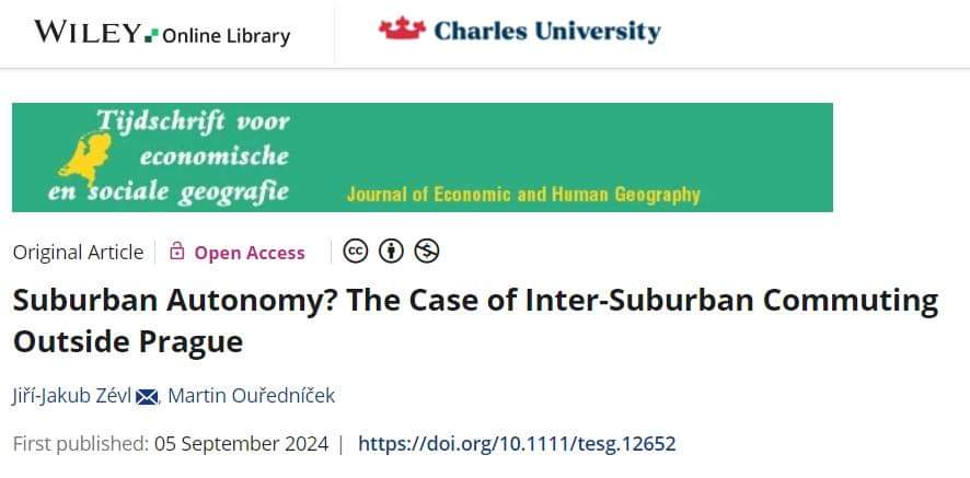 Jiří-Jakub Zévl (@svetoobcan) on Twitter photo New publication in <a href="/tesg_journal/">Tijdschrift voor economische en sociale geografie</a> 
and it's open access thanks to <a href="/UniKarlova/">Univerzita Karlova</a>! 🎉
Read here 👇
doi.org/10.1111/tesg.1…
<a href="/PrirodovedaUK/">PřírodovědaPopulárně</a> <a href="/science_charles/">Faculty of Science of Charles University</a>
<a href="/GeografieUK/">Geografie nás baví</a> New publication in <a href="/tesg_journal/">Tijdschrift voor economische en sociale geografie</a> 
and it's open access thanks to <a href="/UniKarlova/">Univerzita Karlova</a>! 🎉
Read here 👇
doi.org/10.1111/tesg.1…
<a href="/PrirodovedaUK/">PřírodovědaPopulárně</a> <a href="/science_charles/">Faculty of Science of Charles University</a>
<a href="/GeografieUK/">Geografie nás baví</a>