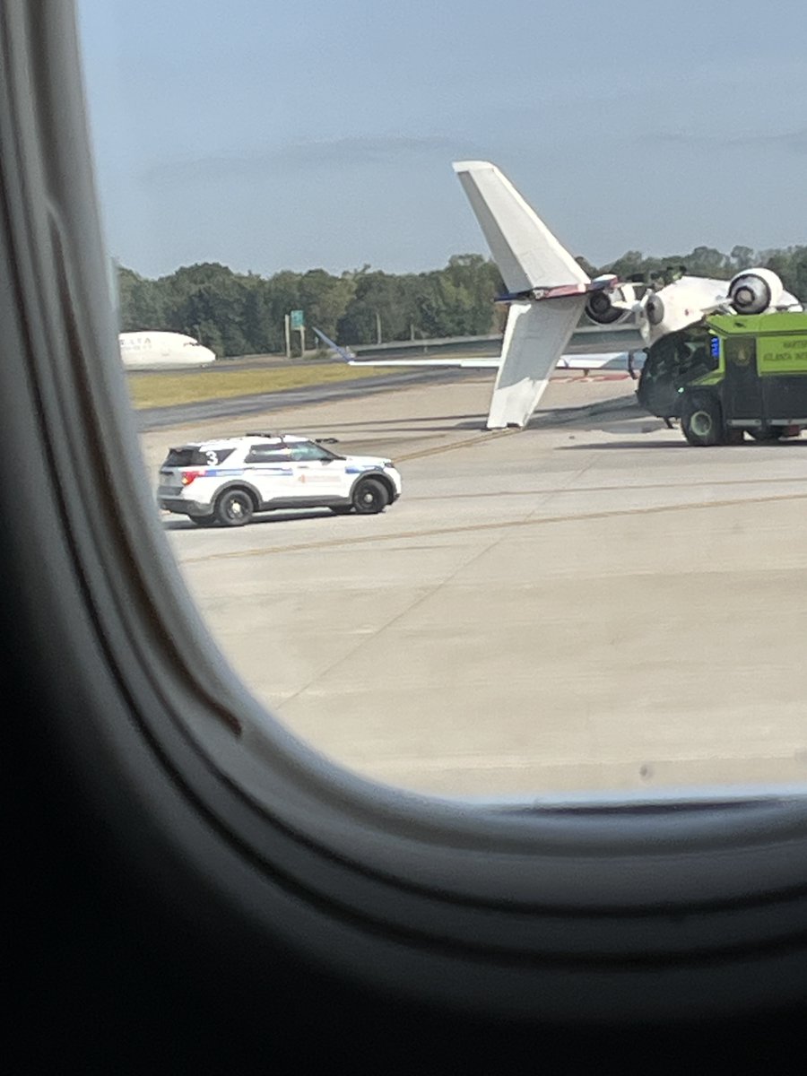 DEVELOPING: Delta Air Lines tells me that two of its flights collided as both were taxiing for takeoff from Atlanta this morning.

Delta says the wingtip one of its Airbus A350s "came into contact" with a Delta CRJ 900 operated by Endeavor. Nobody hurt. Photo by <a href="/YoshidaCNN/">Michael Yoshida</a>.