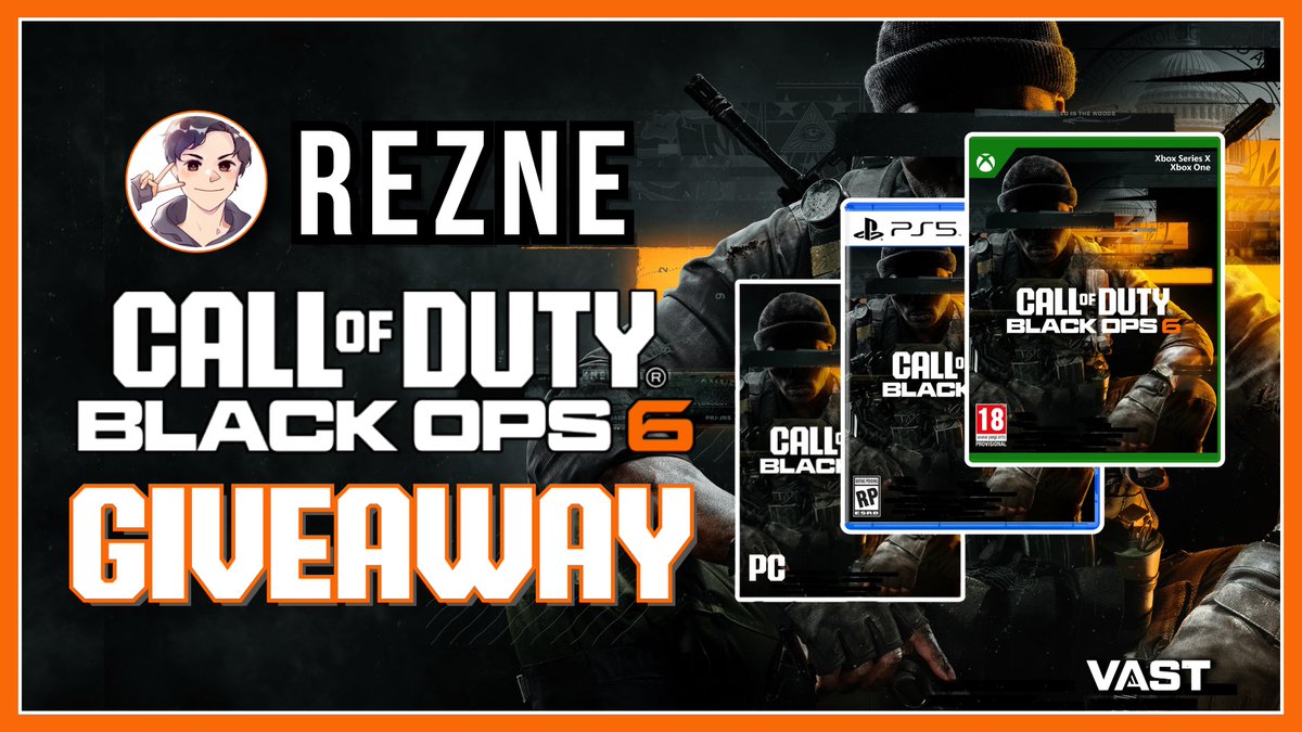 VastGG's tweet photo. COD Black Ops 6 Giveaway!

To enter, perform these tasks via the link below:       

🔄 Retweet + Like   

✅ Follow @Rezne3 + @VastGG

Enter Here: https://t.co/Xtg0X9sT5s https://t.co/V1nfBIC5cv