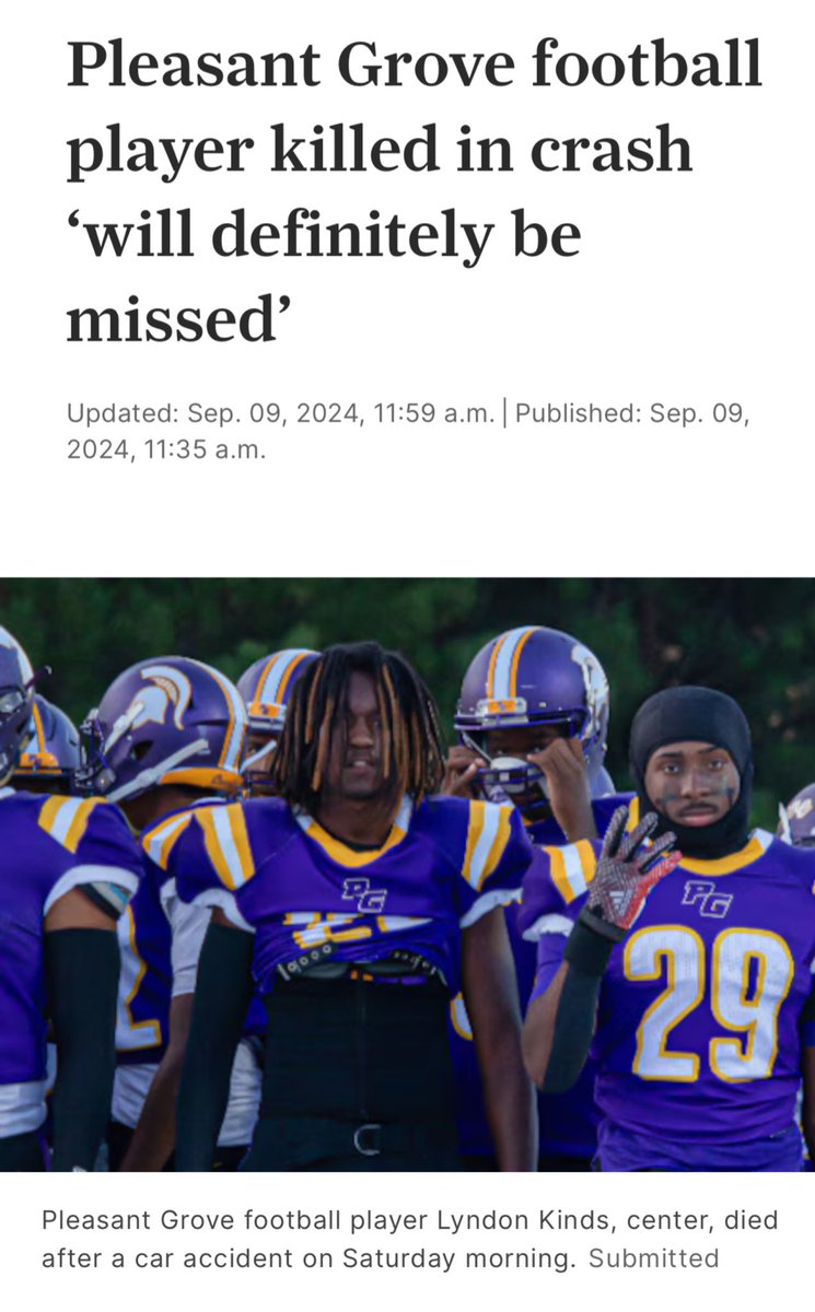 Rest In Peace Lyndon 💜💛🏈