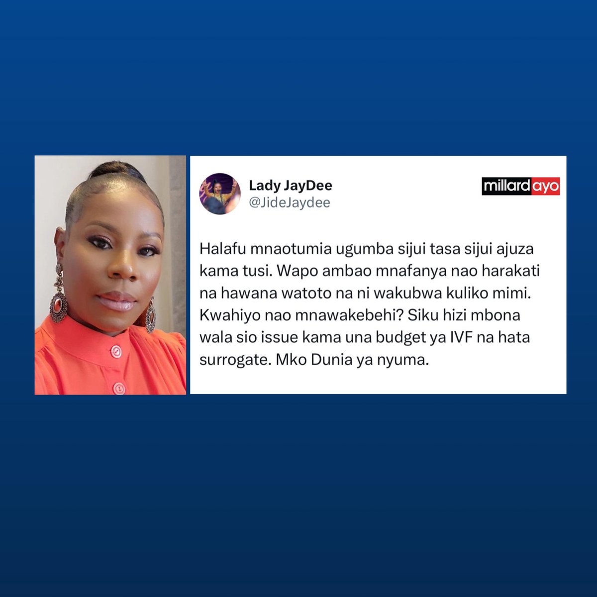 millardayo's tweet photo. โUkiongea Mnafiki, ukikaa kimya Mnafiki, movement hazina nguvu sababu wanaodhani wamezianzisha wana haki zaidi, kuna ubinafsi hadi kwenye matatizo?, Mtu anataka akianza kuongea wengine wanyamaze? hap ndio tunapofeli. #Ubinafsi, tukaneni mkipenda ๐๐โ โโ @JideJaydee https://t.co/fR3K7HkTkA