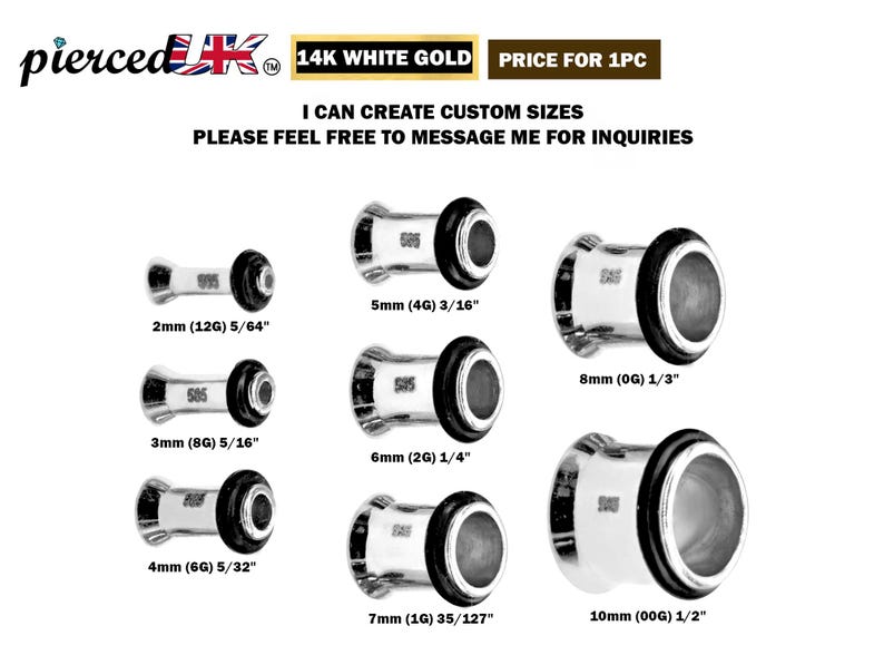 PiercedUK's tweet image. 14K White Gold Ear Stretching Plugs,Single Flared Plug with Groove,Ear Gauges,Expander Body Piercing from 2G to 10G.
#earplug #stoneearplug #stretchingguage #expander #singleflaredplug #14Kwhitegoldplug
#plugwithOring #flaredplug #eyelet #earstretching
🛒etsy.com/uk/listing/170…