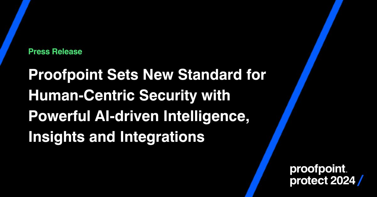 Just announced at ProofpointProtect NYC: Expanded platform capabilities to broaden @Proofpoint #HumanCentricSecurity to stop threats across a wide range of applications, prevent #accounttakeover, protect information, and drive sustained behavior change. ow.ly/gUI050TjWoK