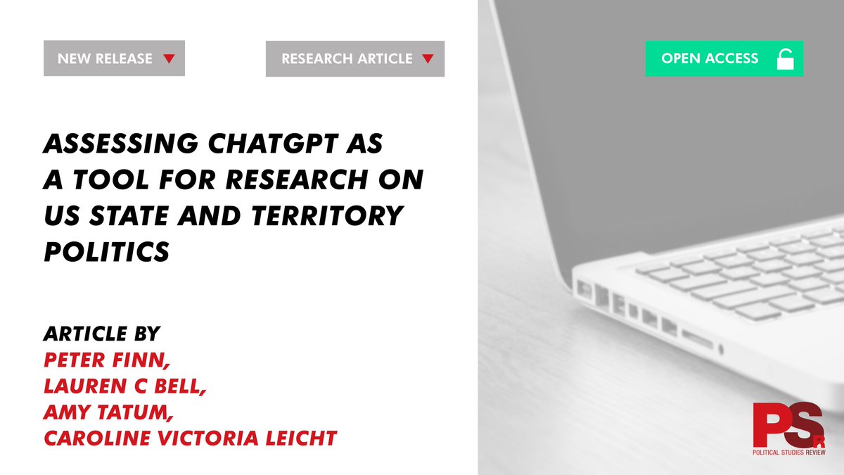 🔻New release 🔻 "This article provides insights for those wishing to understand the value of tools such as #ChatGPT for political research generally, and for state and territory level #US #politics specifically."

👉More: bit.ly/4ehEbp5

#AI  #artificalintelligence