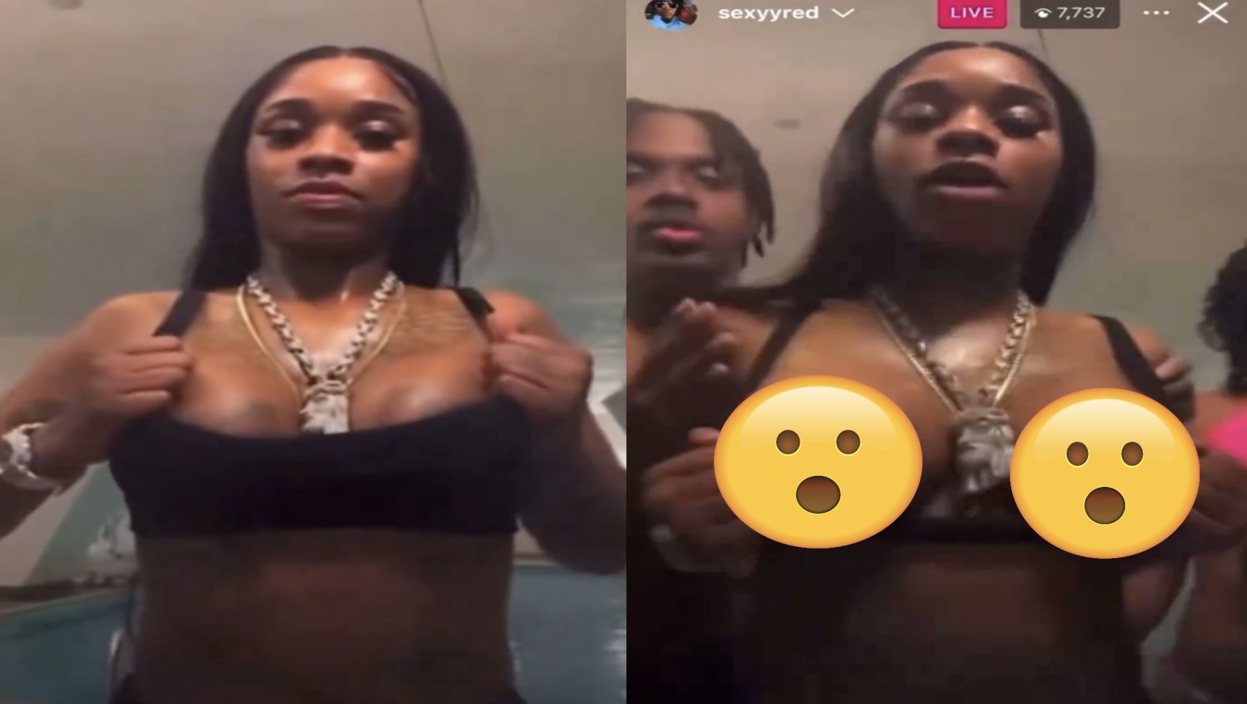 WORLDSTARHIPHOP on X: Put On A Show: Sexyy Red Was Having Fun Flashing Her  T*tties On Instagram Live! 🎥 t.coGDFUpEFItF  t.coEvlEBydURf  X