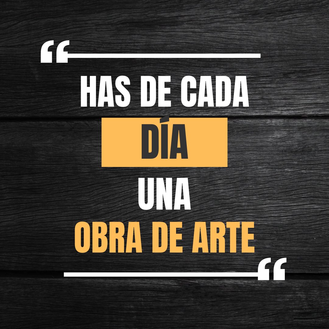 ✨Haz de cada día una obra maestra✨  
Cada amanecer es una nueva oportunidad para crear algo increíble. No importa los retos, tú decides cómo llenar cada momento de magia y propósito. Convierte tus días en algo extraordinario. 🌅🎨

#ViveConPropósito #MentalidadPositiva
