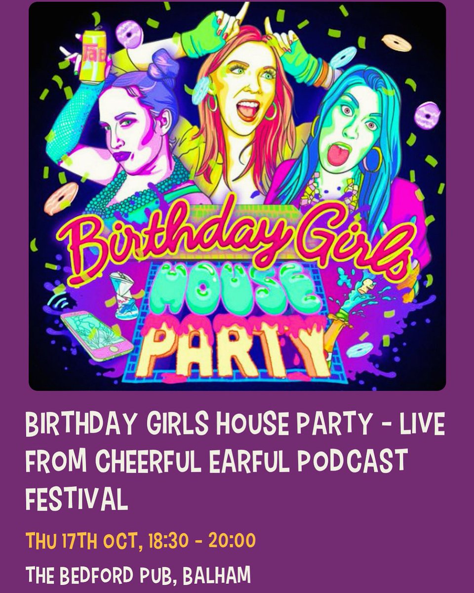 Birthday Girls (@bdaygirlscomedy) on Twitter photo We’re doing a LIVE POD at <a href="/CheerfulPodFest/">Cheerful Earful Podcast Festival</a> and we’d love to see you there! 17th Oct! Be a legend and book a tick: shorturl.at/1tl6W We’re doing a LIVE POD at <a href="/CheerfulPodFest/">Cheerful Earful Podcast Festival</a> and we’d love to see you there! 17th Oct! Be a legend and book a tick: shorturl.at/1tl6W