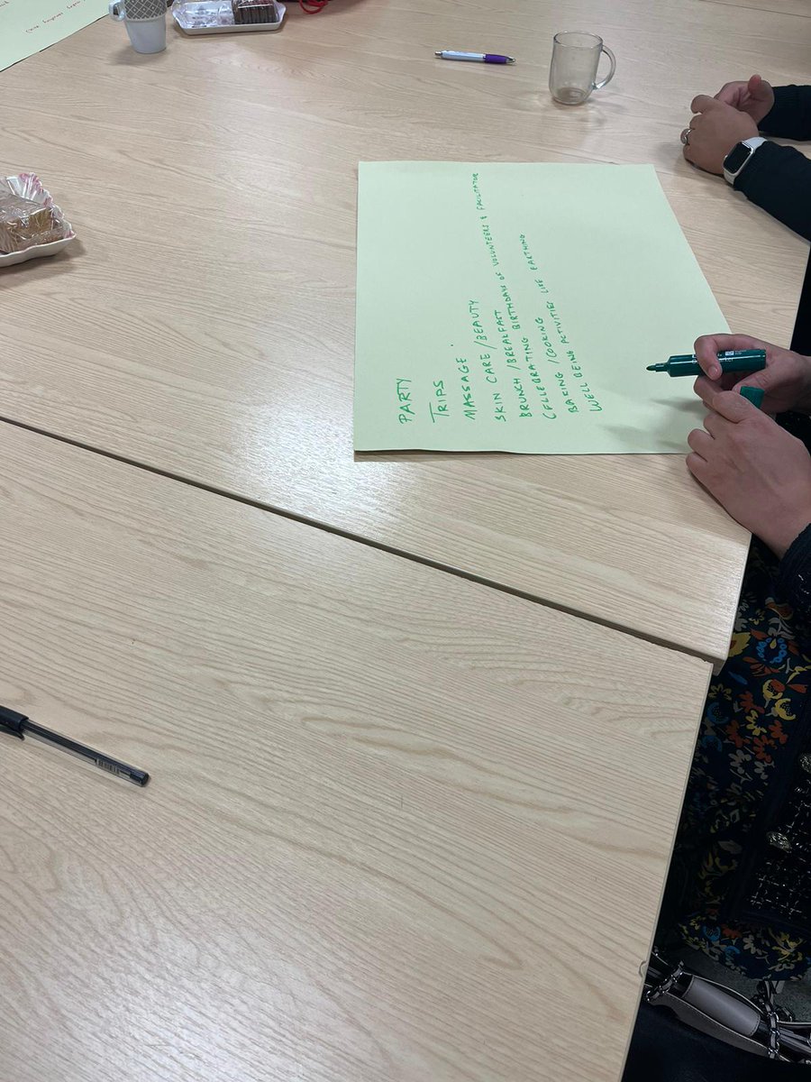 CHAI_Project's tweet photo. @WestOldhamTrust CHAI back today after the summer break, brainstorming and planning this year's amazing chai journey. Exciting times ahead. #ReducingIsolation #BuildingConfdence #LearningSkills #Empowerment #Development @lornaphilip2 @HathershawC @TNLUK https://t.co/yv4L1rRXTe
