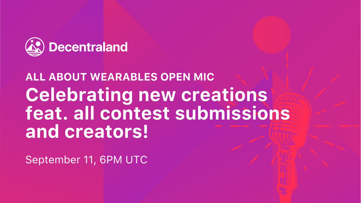 📢TOMORROW: Let's celebrate the ✨ All About Wearables ✨ submissions feat <a href="/NikkiFuego92/">🔥Nikki Fuego🔥</a>,  <a href="/RoustanNFT/">Roustan</a>, <a href="/Aeon_Smash/">Chrono T.</a>, <a href="/Jarod40020/">jar0d.eth</a>, <a href="/stoney_eye/">StoneyEyeStudios</a>, <a href="/cocobayworld/">COCOBAY 🥥</a>, <a href="/DCLMETATIGER/">-METATIGER- 🇩🇪</a>, <a href="/art_hyna/">TeeKay_San</a>, <a href="/Rizkgh/">Rizk Ghazaly</a>, and more! 

6PM UTC | 2PM ET | 11AM PT

Spaces Link: x.com/i/spaces/1lDxL…

And now a