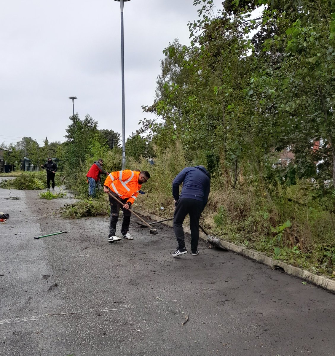 Some pics of the Amey Overhead Line Design in action - they also found 2 footballs in the undergrowth, surely the teams shooting hasn't been that bad this season, or has it?