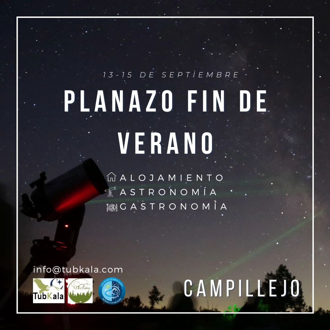 Losdocerobles's tweet image. Este próximo #findesemana: ¡Planazo en los conocidos Pueblos Negros!

🤩CENA DEGUSTACIÓN + ACTIVIDAD ASTRONÓMICA A LA LUZ DE LA LUNA.

📍Campillejo. Parque natural de la Sierra Norte de Guadalajara.

👉¡Apúntate y reserva tu estancia! Aún quedan plazas disponibles.