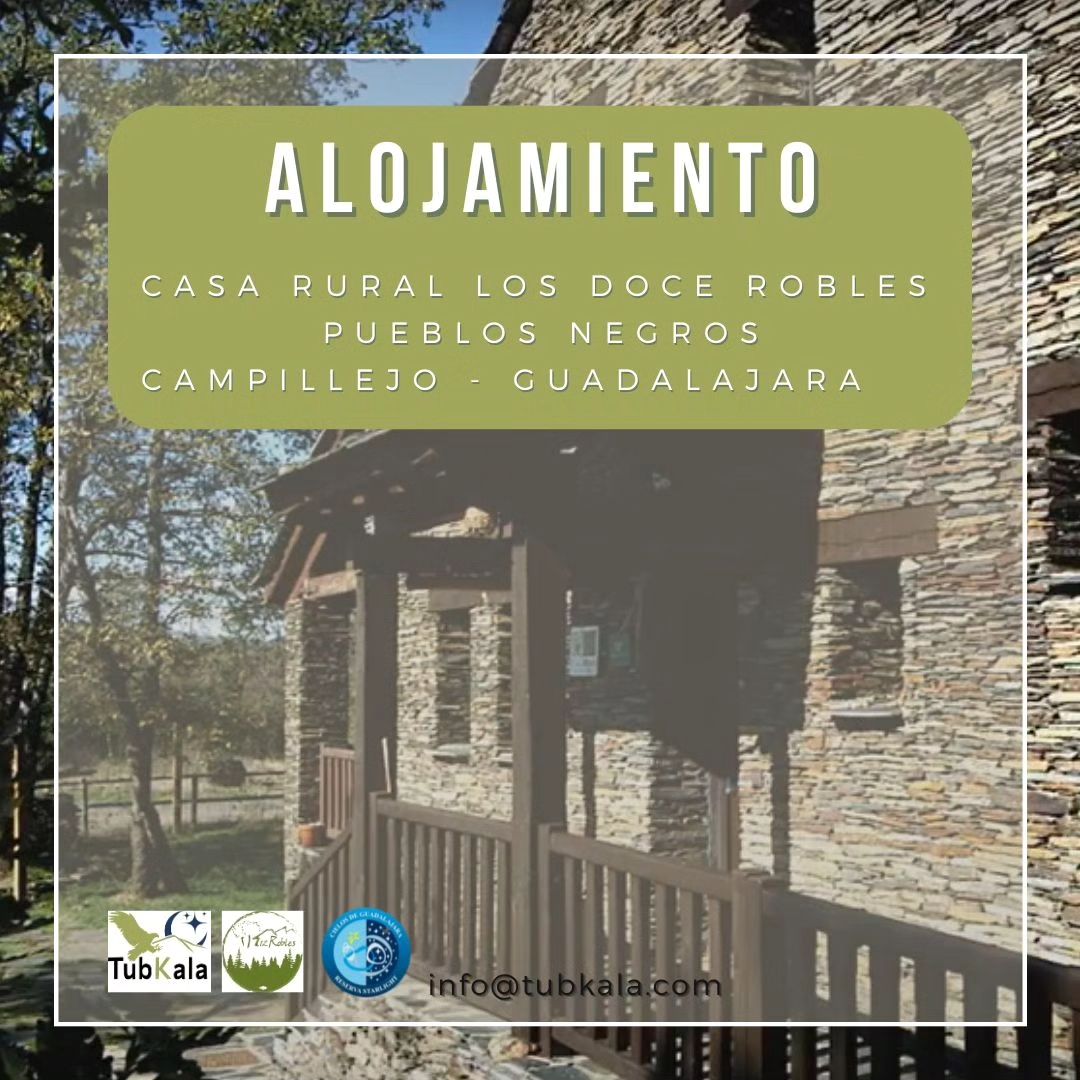Losdocerobles's tweet image. Este próximo #findesemana: ¡Planazo en los conocidos Pueblos Negros!

🤩CENA DEGUSTACIÓN + ACTIVIDAD ASTRONÓMICA A LA LUZ DE LA LUNA.

📍Campillejo. Parque natural de la Sierra Norte de Guadalajara.

👉¡Apúntate y reserva tu estancia! Aún quedan plazas disponibles.