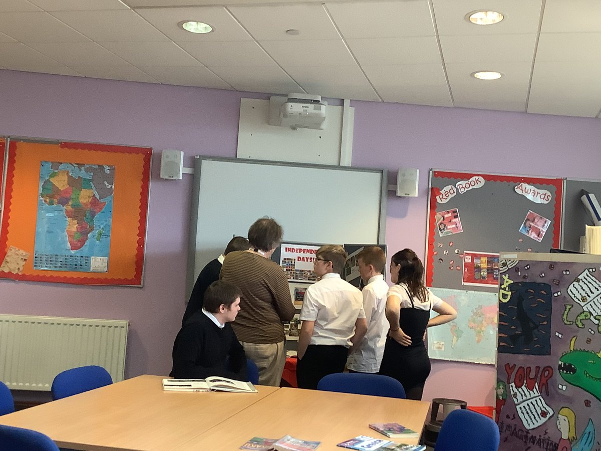 MrsGPorteous's tweet photo. S3s enjoyed their library time last week. Some were so engaged in learning about African Independence Days from Mrs Ngabia (and asking lots of questions) while others quietly read their books. 📚 @GHSLibrGHSLibr https://t.co/aPxo4WbsPb