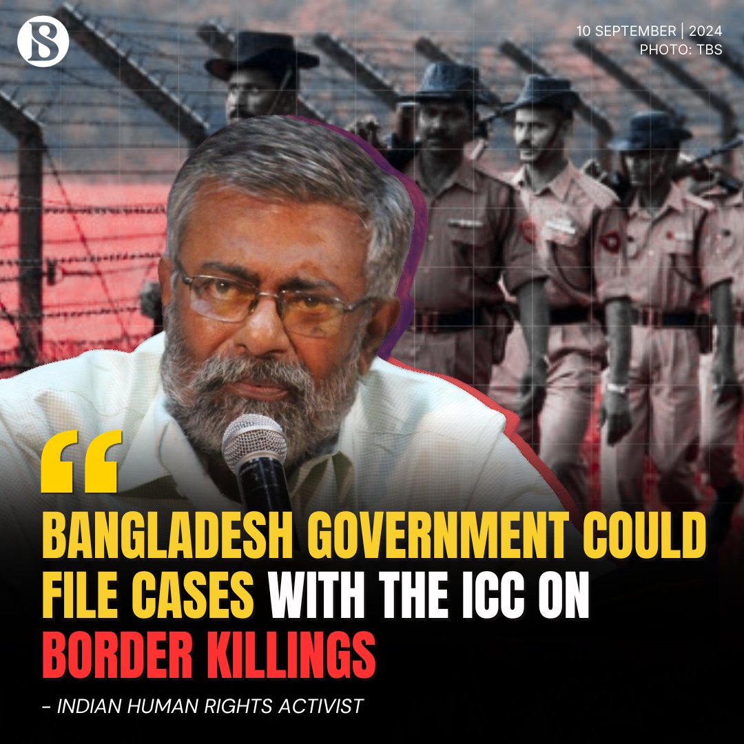 tbsnewsbd's tweet photo. Kirity Roy, secretary of Banglar Manabadhikar Suraksha Mancha (MASUM), a West Bengal-based human rights group documenting state atrocities along the India-Bangladesh border, discussed recent border killings with TBS.
[Link in Comments]
#Borderkilling #kirityroy  #TBSNews https://t.co/m3kXat8OUf