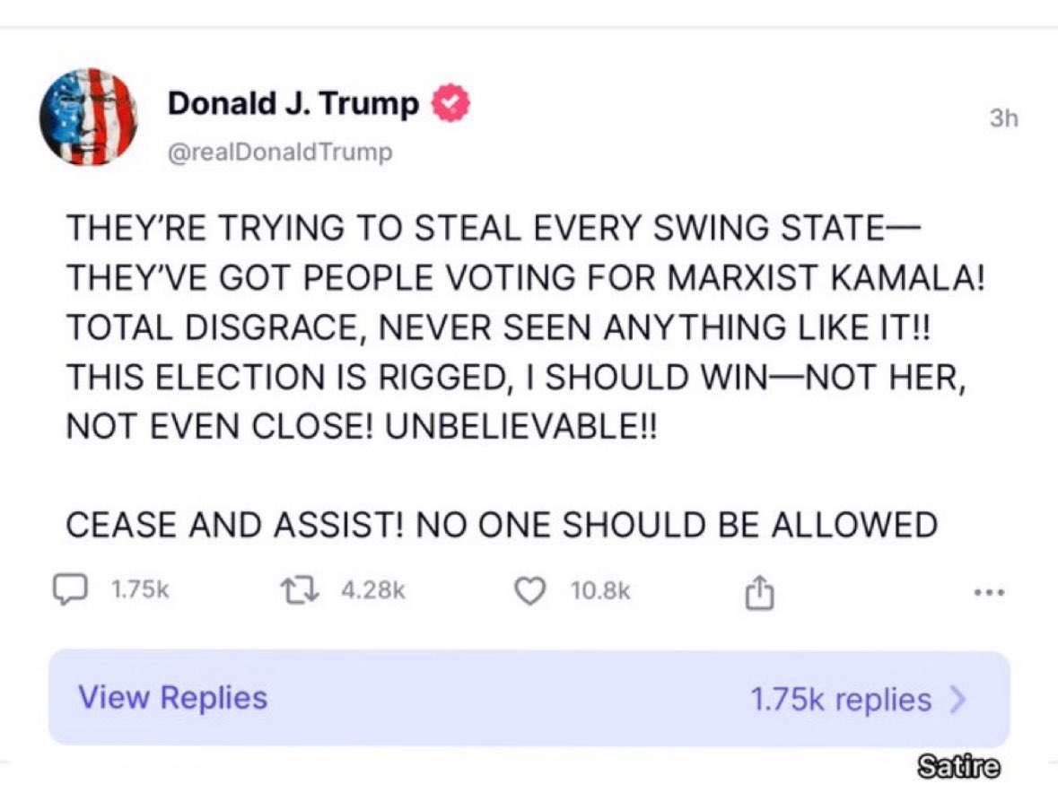 hHopefree's tweet photo. What a compelling ad. I was on the fence but this carefully crafted communication from our former President really puts it all out there, no? https://t.co/9r6nGYWyRP