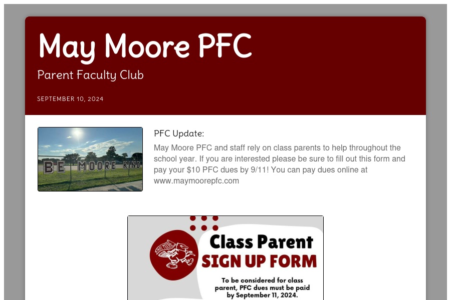Class Parent Sign-Up Form psqr.io/1mCaL1ESUs via <a href="/ParentSquare/">ParentSquare</a>