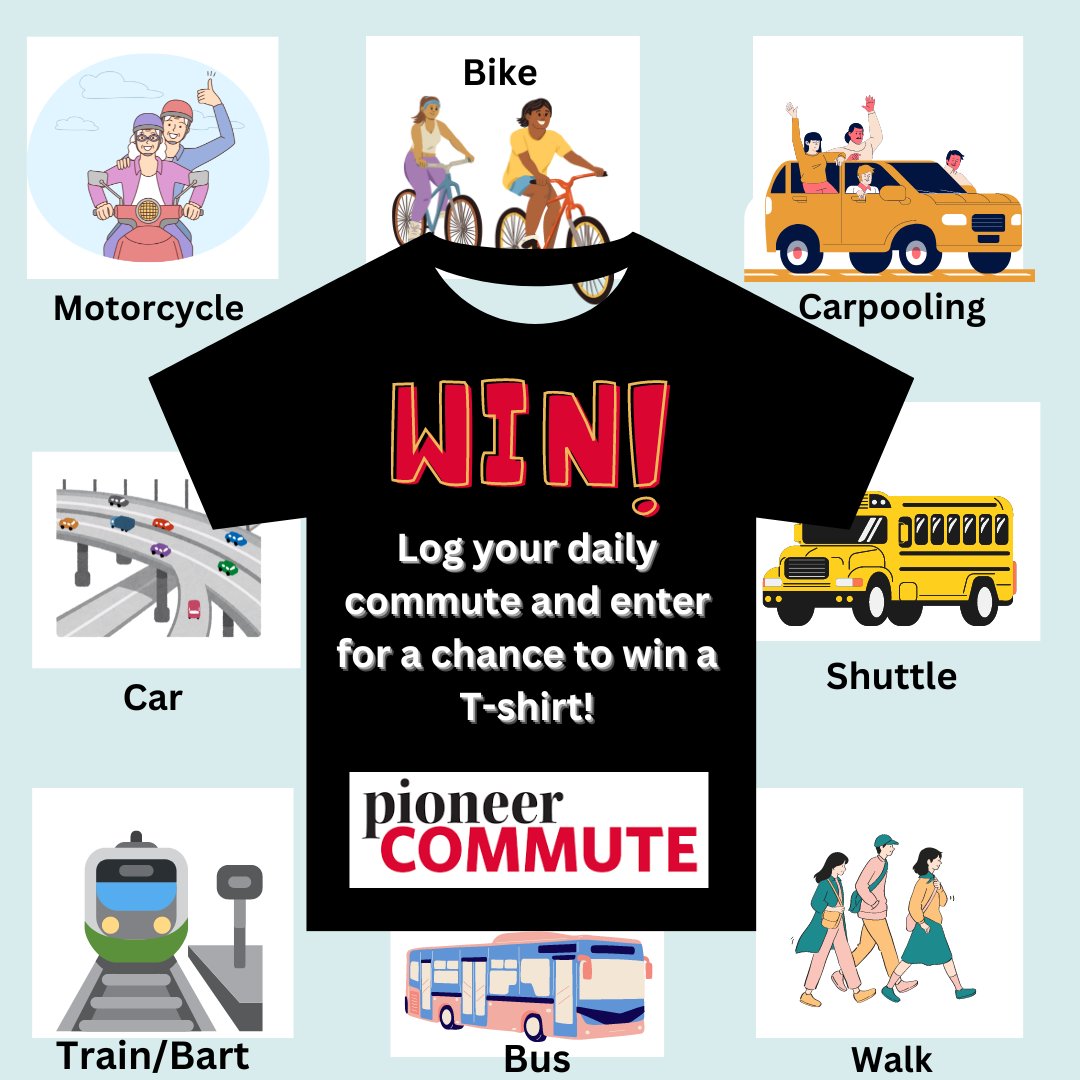Log your daily commutes during September to enter for a chance to win a T-Shirt. There will be 3 drawing winners. Enter for your chance!

Must submit all commute logs no later than October 8th. The winner drawing will take place on October 10th.