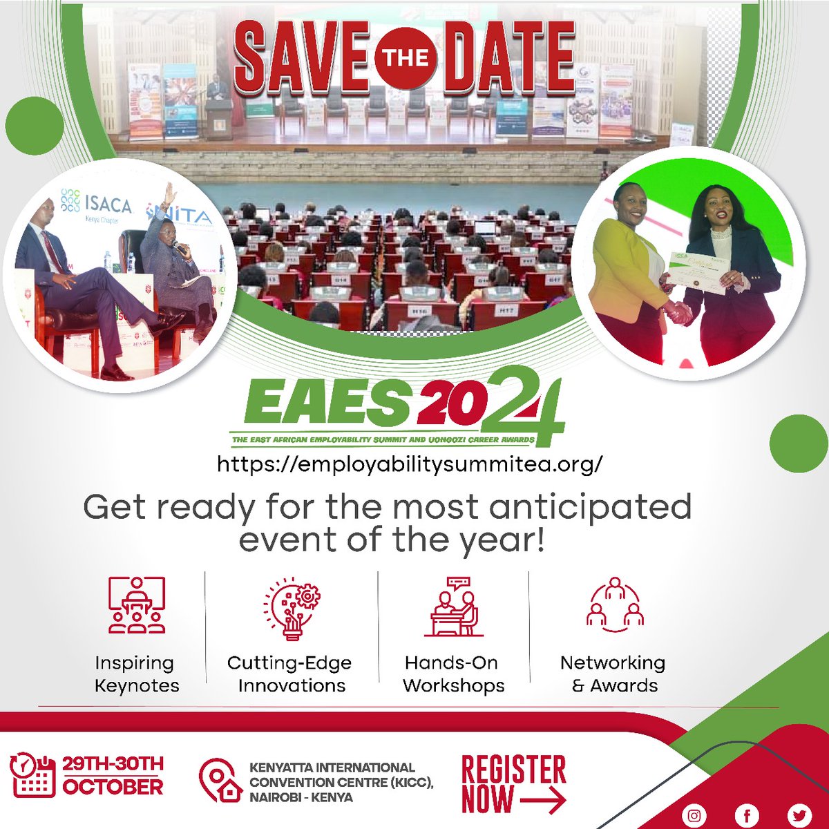 CorporateCaree2's tweet photo. 🎓 We are calling all Students, principals, universities, TVETs, and technical training institutes! 
Join the EastAfricanEmployabilitySummit 2024 on 29th October!
🔗 Register here: https://t.co/0PSsCdvFRS
#EAES24 #EmployabilitySummit #YouthEmpowerment #TVET #TechnicalTraining https://t.co/Q970AyLzhR