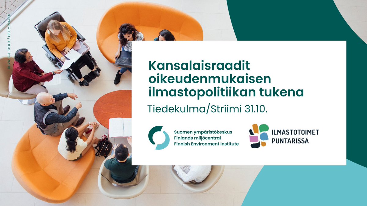 SYKEinfo's tweet image. #Kansalaisraadit tarjoavat uusia ratkaisuja #ilmasto'politiikan haasteisiin! 🌍 Tervetuloa oppimaan, miten raateja voidaan hyödyntää päätöksenteossa.

 📍31.10. klo 13–15 @tiedekulma / Striimi

📝 Lisätietoja: syke.fi/fi-FI/Ajankoht…
@UniTurku @helsinkiuni @LukeFinland @IlmaTiede